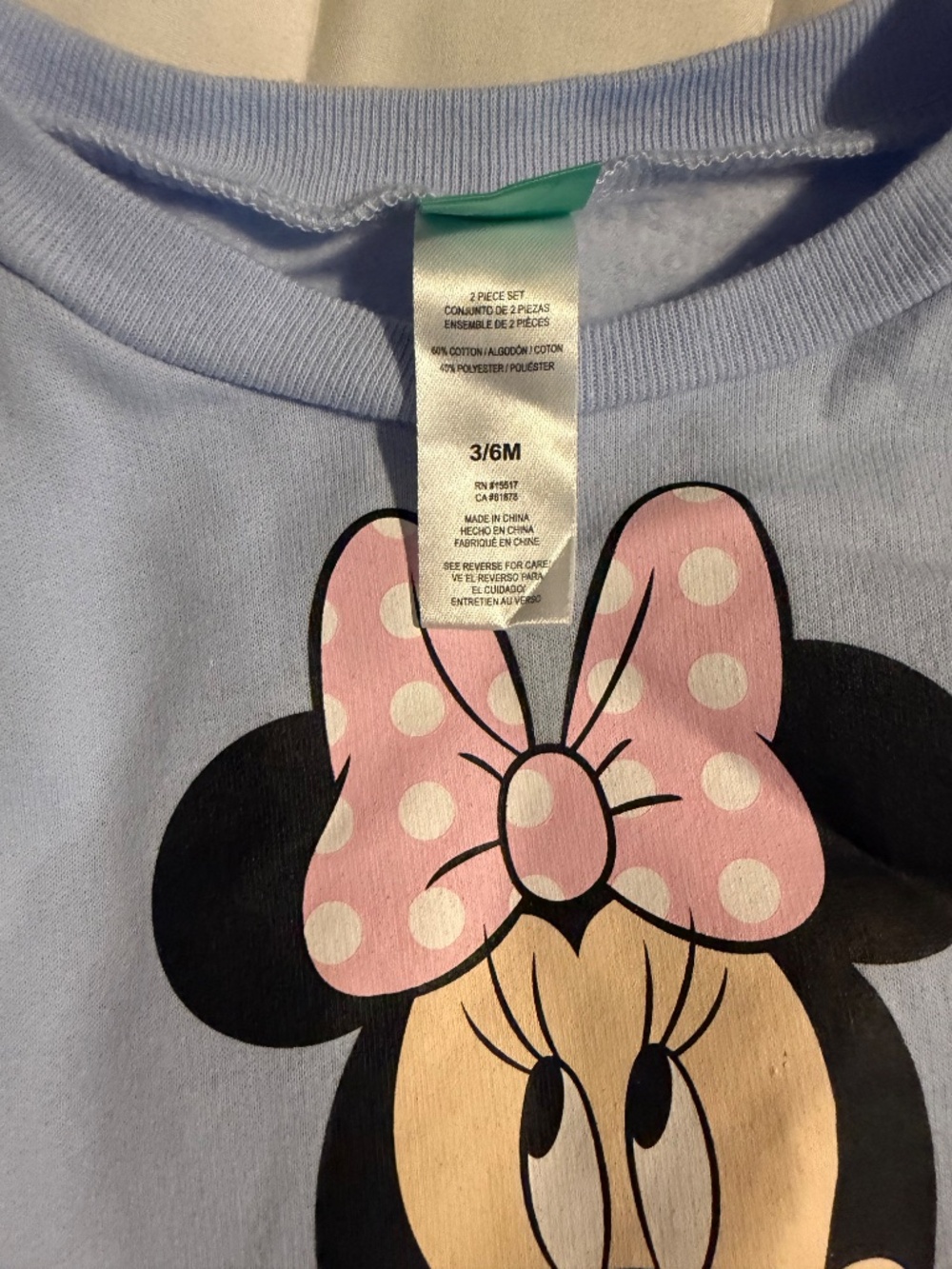 Minnie Mouse - baby girl sweat pant and sweat shirt outfit - Picture 3 of 3